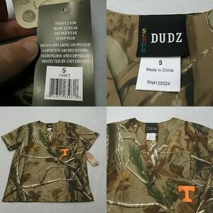 Realtree Scrub Shirt Mens Small Green Camo Fits Large Medical Nurse Uniform  NEW